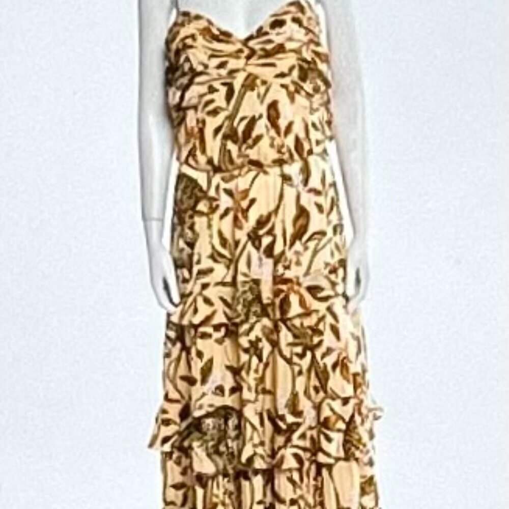 Johanna Ortiz Floral Silk Long Dress Size M